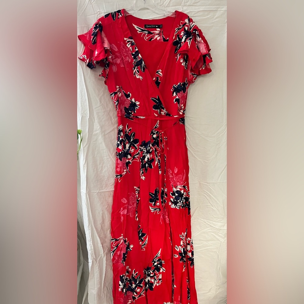 Floral Red Maxi dress